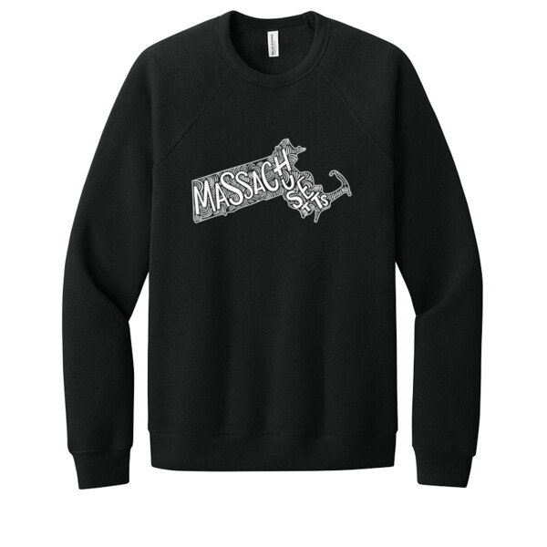 Massachusetts white - Unisex Premium Fleece Crew Sweatshirt Thumbnail