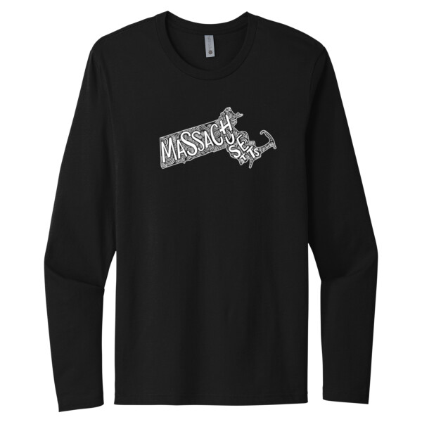 Massachusetts white - Unisex Premium Cotton Long Sleeve T-Shirt Thumbnail
