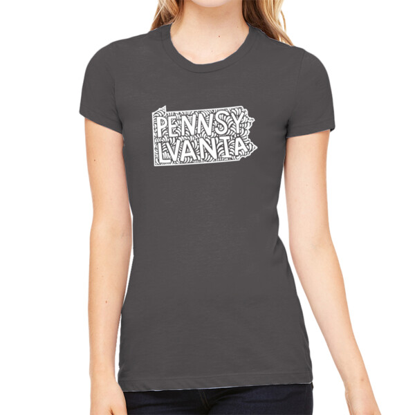 Pennsylvania white - Women's Premium Cotton Slim Fit T-SHirt Thumbnail