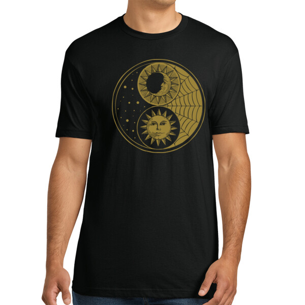 Moon and Sun - Unisex Premium Cotton T-Shirt Thumbnail