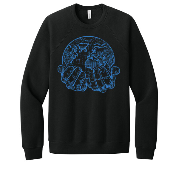 The World is in Your Hands - Unisex Premium Fleece Crew Sweatshirt Thumbnail