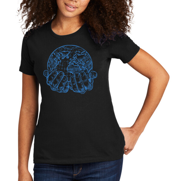 The World is in Your Hands - Women's Premium Cotton T-Shirt Thumbnail