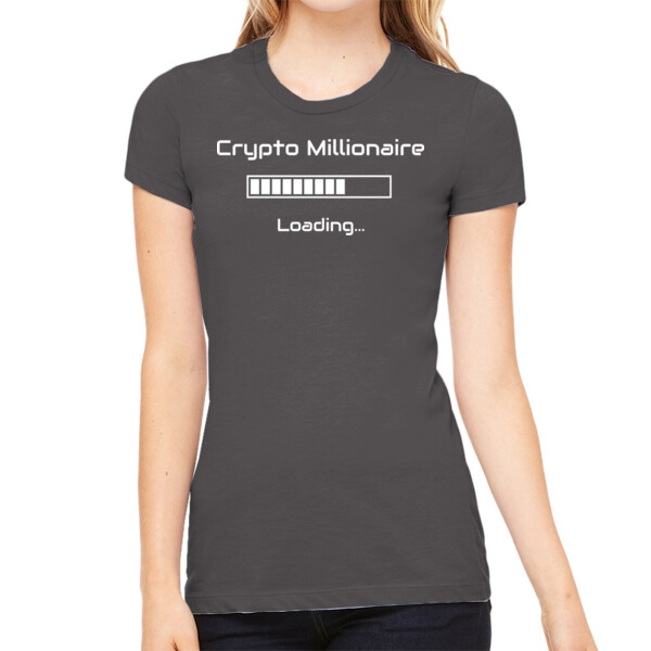 Crypto Millionaire  - Women's Premium Cotton Slim Fit T-SHirt Thumbnail