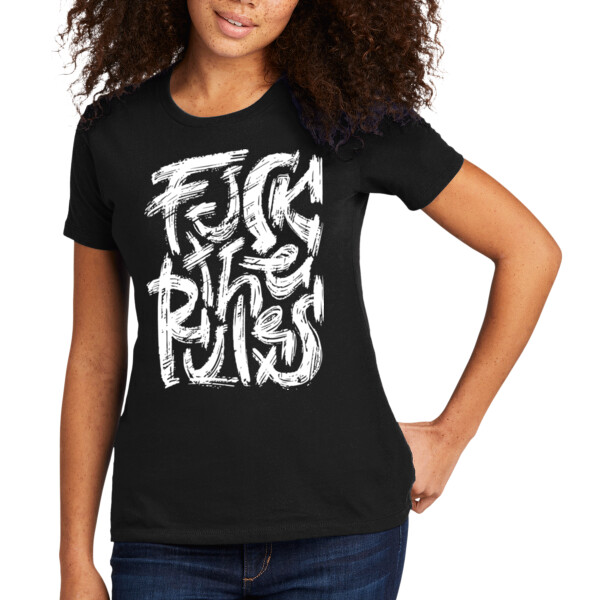 Screw Rules - Women's Premium Cotton T-Shirt Thumbnail