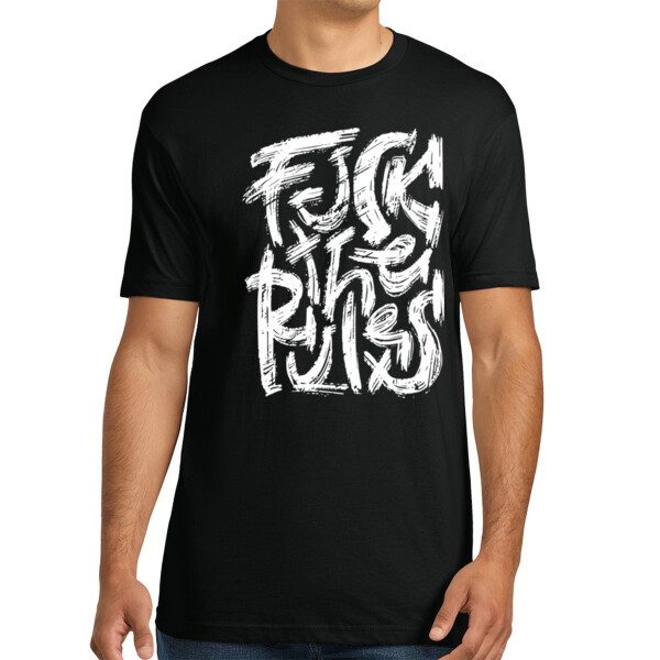 Screw Rules - Unisex Premium Cotton T-Shirt Thumbnail