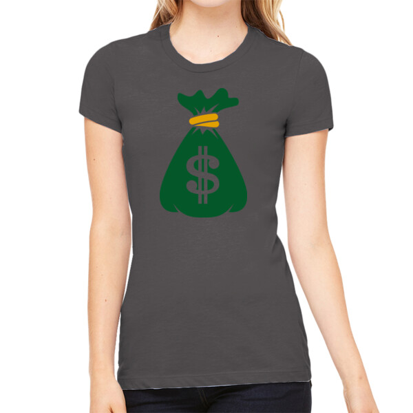 Money Bags - Women's Premium Cotton Slim Fit T-SHirt Thumbnail