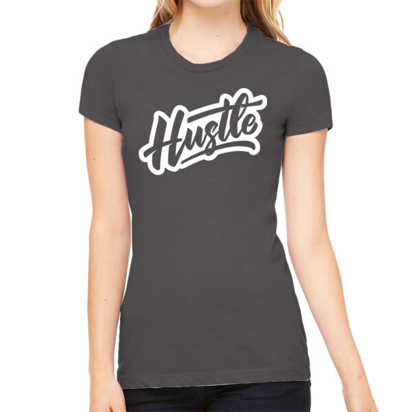 Hustle - Women's Premium Cotton Slim Fit T-SHirt Thumbnail