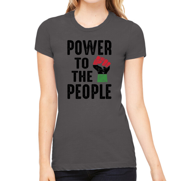 Power To The People - Women's Premium Cotton Slim Fit T-SHirt Thumbnail