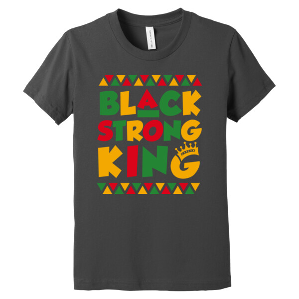 Black Strong King - Youth Premium Cotton T-Shirt Thumbnail