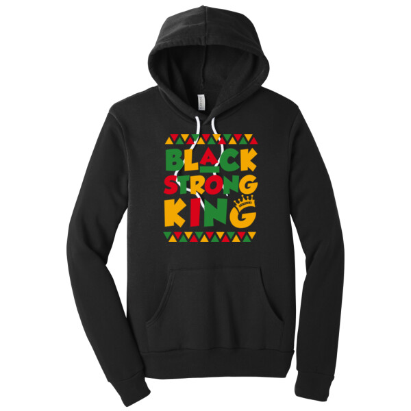 Black Strong King - Unisex Premium Fleece Pullover Hoodie Thumbnail