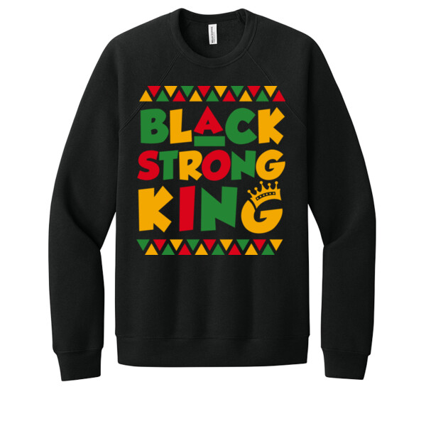 Black Strong King - Unisex Premium Fleece Crew Sweatshirt Thumbnail