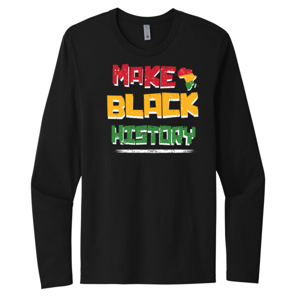 Make Black History - Unisex Premium Cotton Long Sleeve T-Shirt Thumbnail