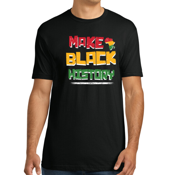 Make Black History - Unisex Premium Cotton T-Shirt Thumbnail