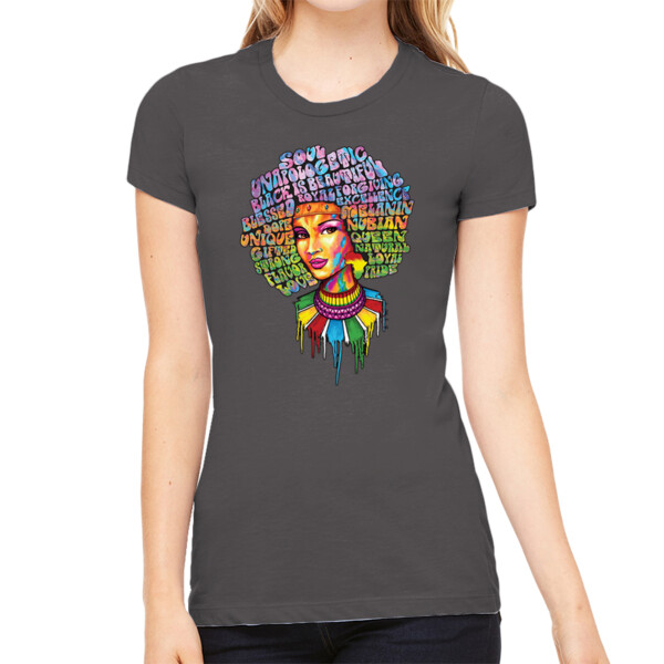 African Soul - Women's Premium Cotton Slim Fit T-SHirt Thumbnail