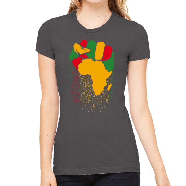 Strong Africa - Women's Premium Cotton Slim Fit T-SHirt Thumbnail