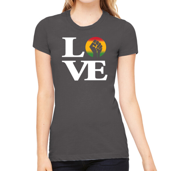 Black Love - Women's Premium Cotton Slim Fit T-SHirt Thumbnail