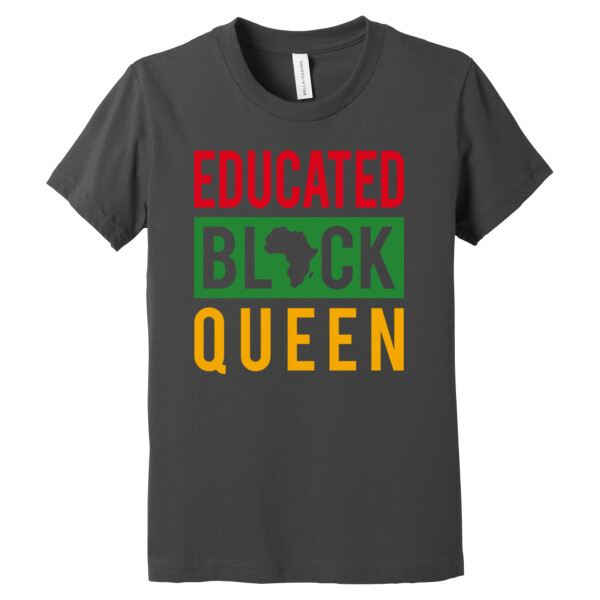 Educated Black Queen - Youth Premium Cotton T-Shirt Thumbnail