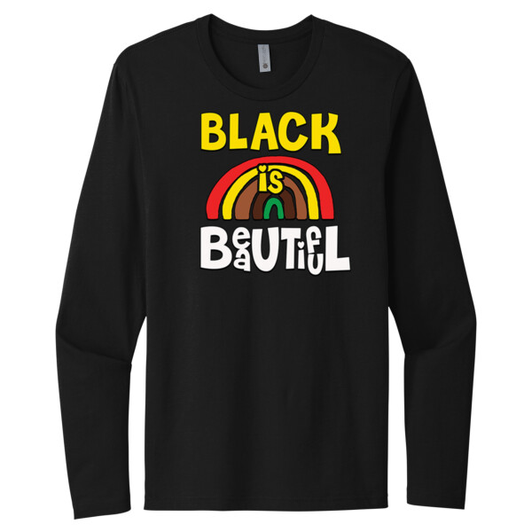 Black is Beautiful - Unisex Premium Cotton Long Sleeve T-Shirt Thumbnail