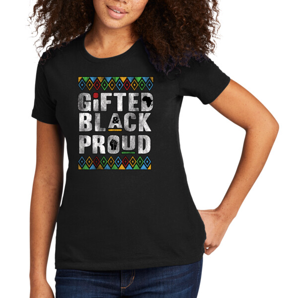 Gifted Black Proud - Women's Premium Cotton T-Shirt Thumbnail