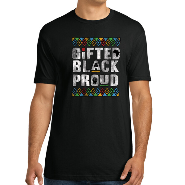 Gifted Black Proud - Unisex Premium Cotton T-Shirt Thumbnail