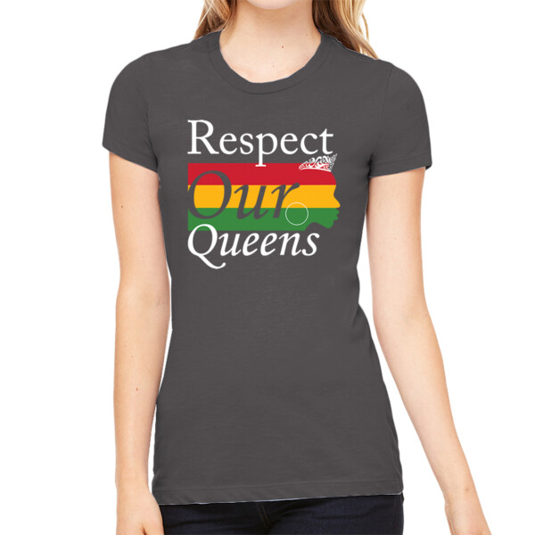 Respect Our Queens - Women's Premium Cotton Slim Fit T-SHirt Thumbnail