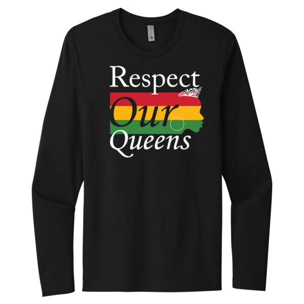 Respect Our Queens - Unisex Premium Cotton Long Sleeve T-Shirt Thumbnail