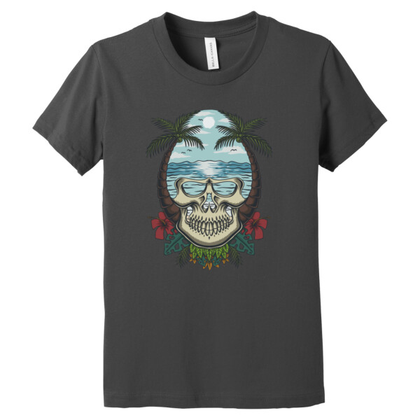 Tropical skull - Youth Premium Cotton T-Shirt Thumbnail