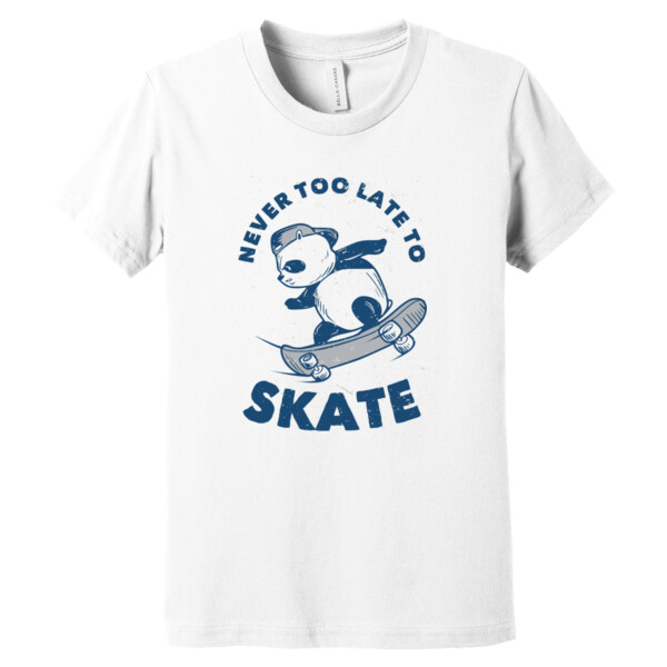 Never Too Late To Skate - Youth Premium Cotton T-Shirt Thumbnail