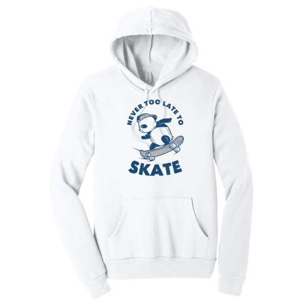 Never Too Late To Skate - Unisex Premium Fleece Pullover Hoodie Thumbnail