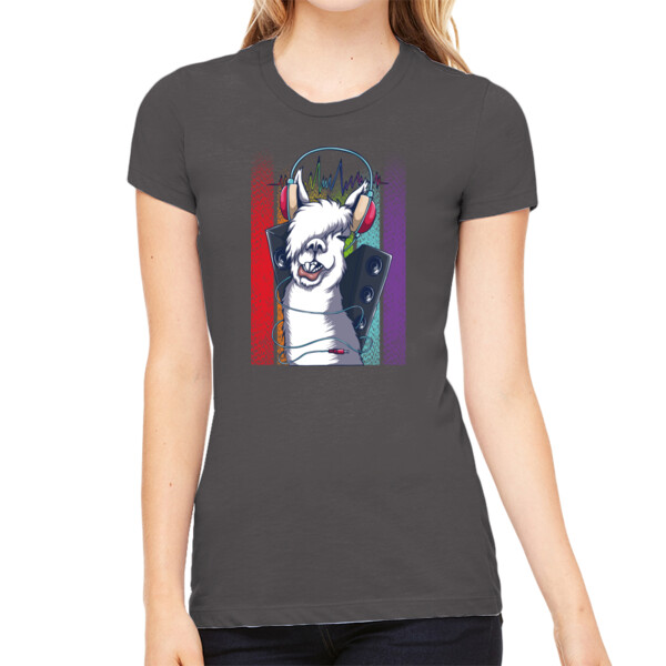 DJ Lama - Women's Premium Cotton Slim Fit T-SHirt Thumbnail