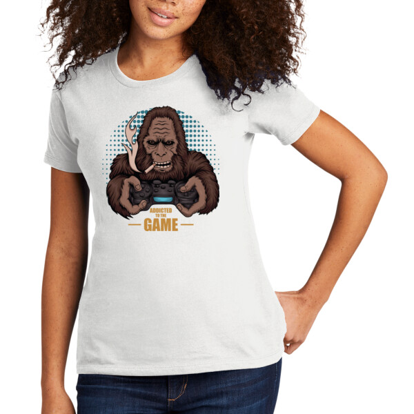 Gaming Bigfoot - Women's Premium Cotton T-Shirt Thumbnail