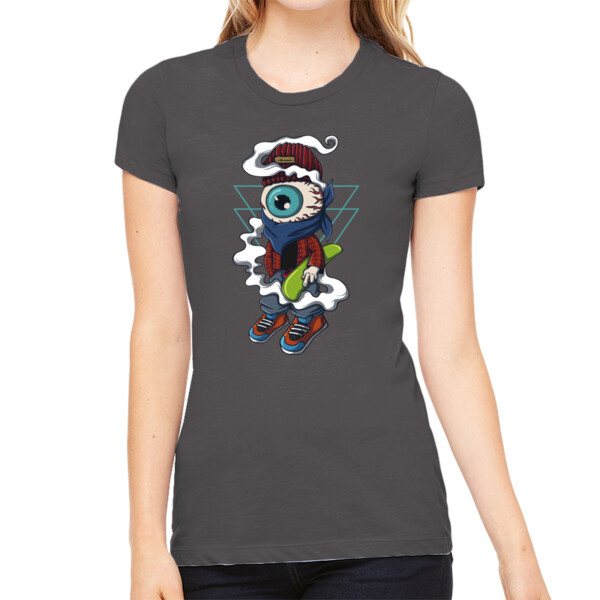 One Eyed Guy - Women's Premium Cotton Slim Fit T-SHirt Thumbnail