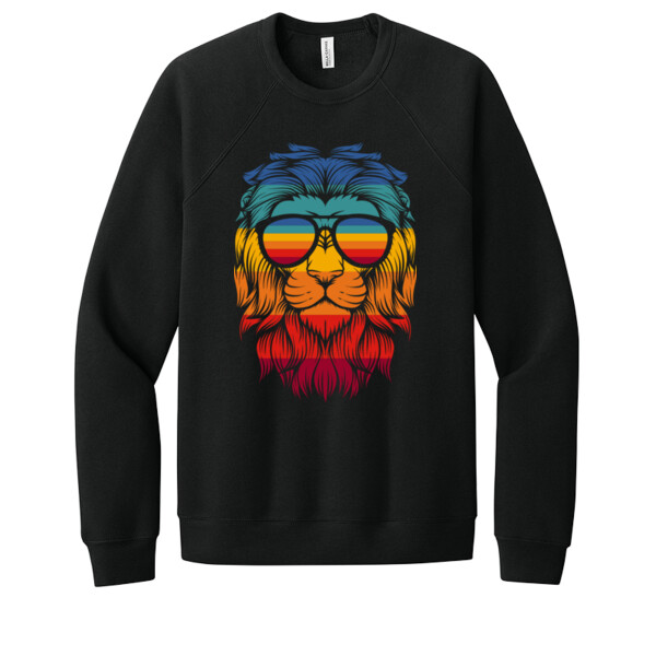 Cool Lion - Unisex Premium Fleece Crew Sweatshirt Thumbnail