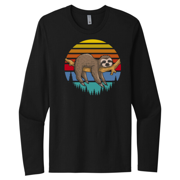 Lazy Sloth - Unisex Premium Cotton Long Sleeve T-Shirt Thumbnail