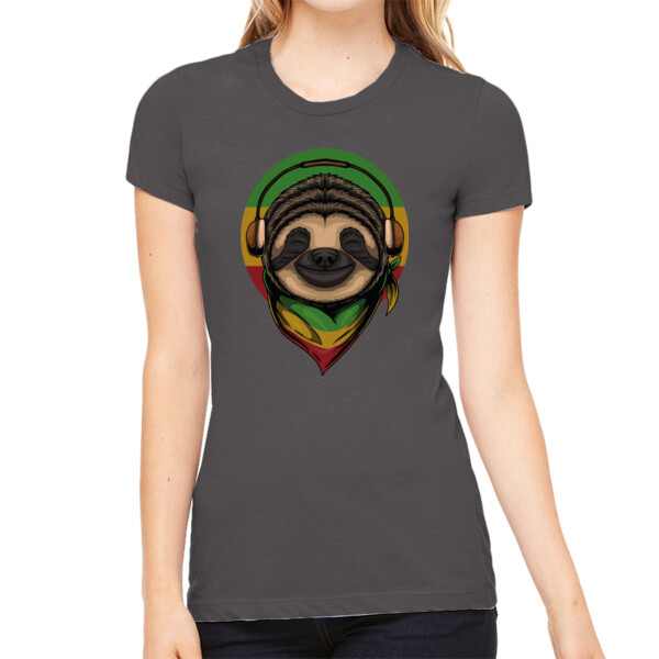 Sloth - Women's Premium Cotton Slim Fit T-SHirt Thumbnail