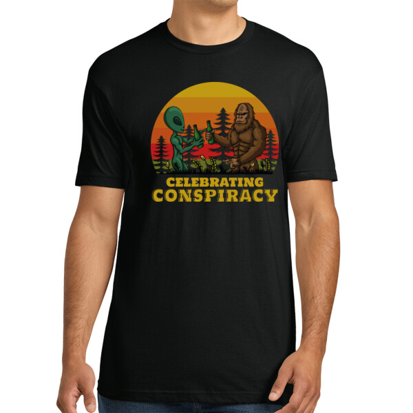 Celebrating Conspiracy - Unisex Premium Cotton T-Shirt Thumbnail