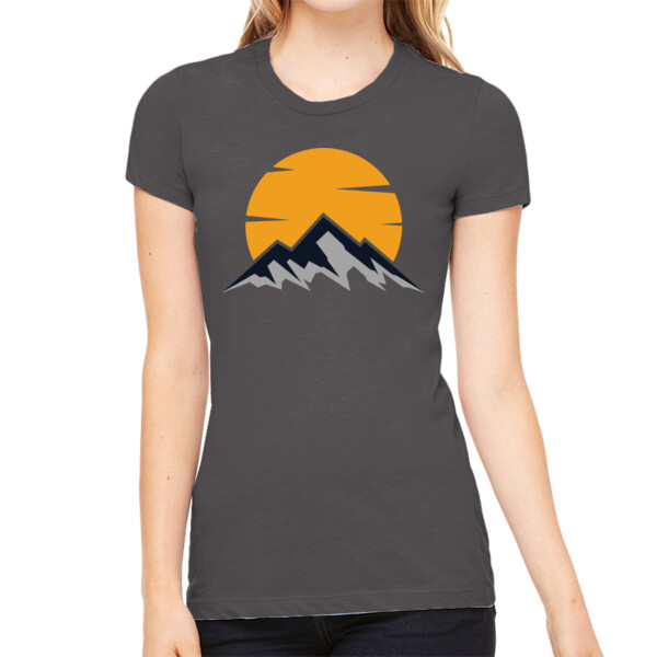 Mountain  Sunrise - Women's Premium Cotton Slim Fit T-SHirt Thumbnail