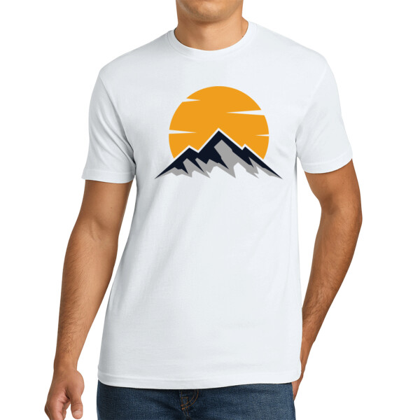 Mountain  Sunrise - Unisex Premium Cotton T-Shirt Thumbnail