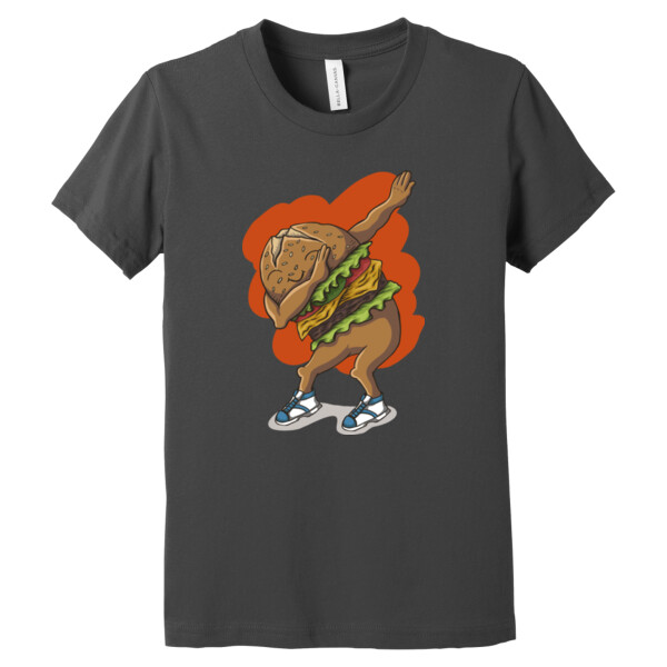 Dabbing Hamburger - Youth Premium Cotton T-Shirt Thumbnail
