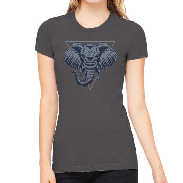Elephant - Women's Premium Cotton Slim Fit T-SHirt Thumbnail
