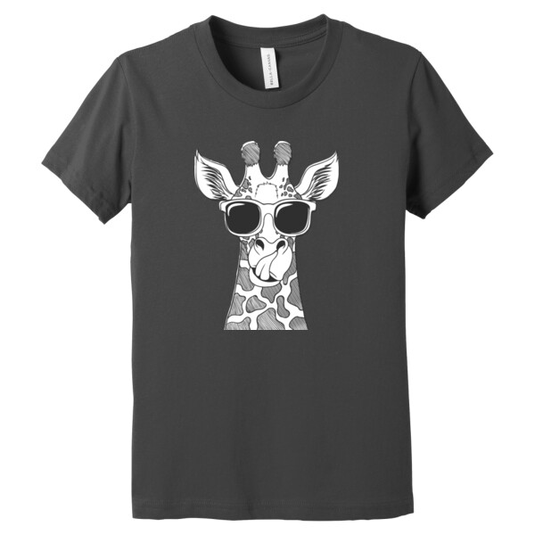 Giraffe With Glasses - Youth Premium Cotton T-Shirt Thumbnail