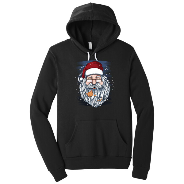 Santa and Kitty - Unisex Premium Fleece Pullover Hoodie Thumbnail
