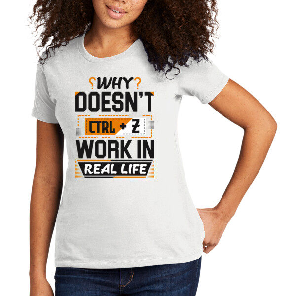 CTRL Z - Women's Premium Cotton T-Shirt Thumbnail