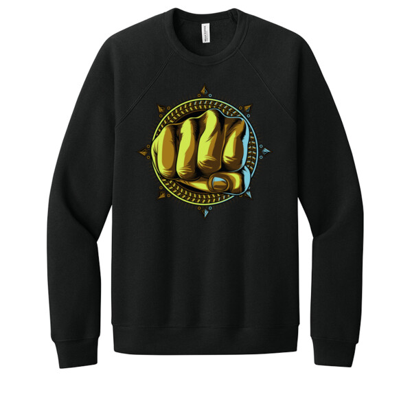 Powerful Fist - Unisex Premium Fleece Crew Sweatshirt Thumbnail
