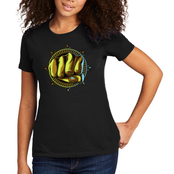 Powerful Fist - Women's Premium Cotton T-Shirt Thumbnail