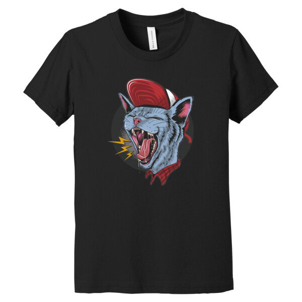 Screaming Cat - Youth Premium Cotton T-Shirt Thumbnail