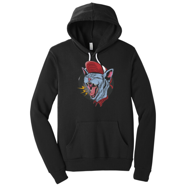 Screaming Cat - Unisex Premium Fleece Pullover Hoodie Thumbnail