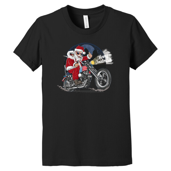 Moto Santa - Youth Premium Cotton T-Shirt Thumbnail