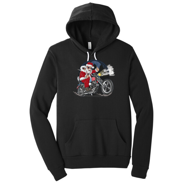 Moto Santa - Unisex Premium Fleece Pullover Hoodie Thumbnail