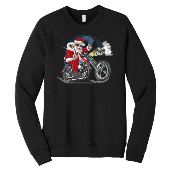 Moto Santa - Unisex Premium Fleece Crew Sweatshirt Thumbnail